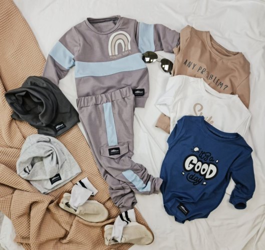 Tepláková súprava Mikoo Kids PV light grey