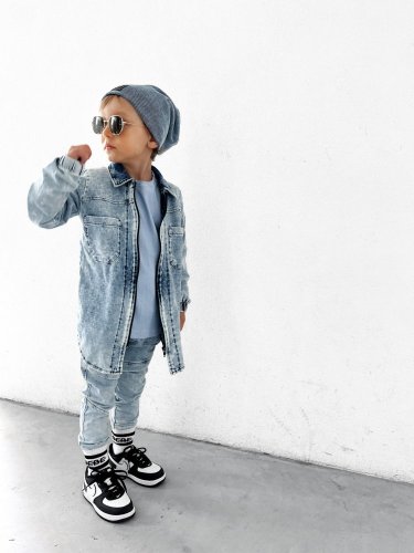 Košile NUNU denim jeans blue